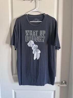 Pillsbury Gray Cotton Blend Short Sleeve What Up Dough? T-Shirt Size XXL